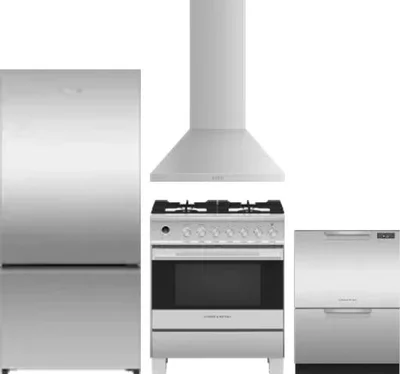 4 Piece Package Includes Refrigerator, Range, Hood And Dishwasher